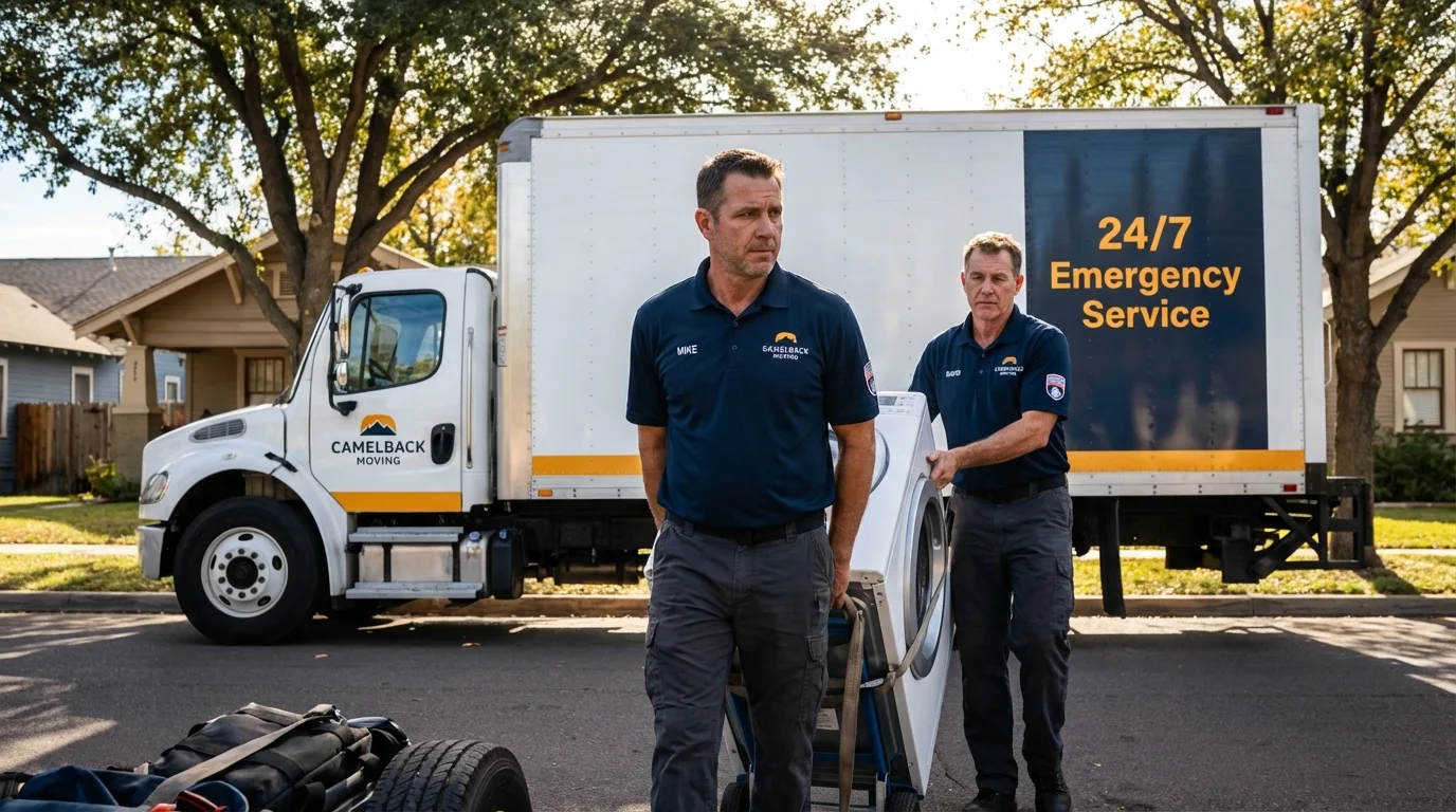 CamelBack Moving crew loading furniture in West Hempstead, NY